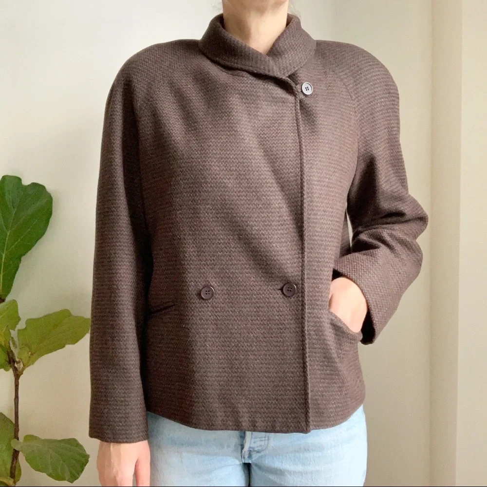 VINTAGE Mister Leonard Blazer Jacket Brown Tan Wool 8 - Picture 10 of 10